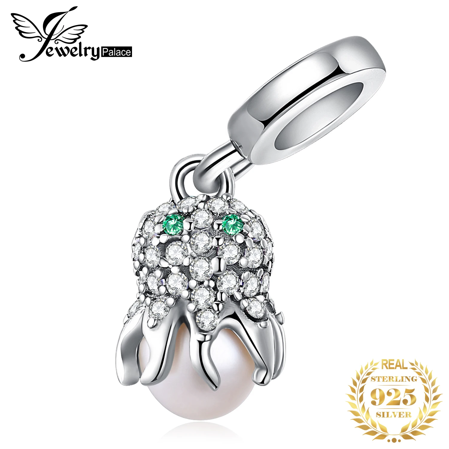 JewelryPalace море любви Осьминог кубического циркония 925 пробы Серебряного Бисера Шарм Fit Браслеты для Для женщин Новая горячая распродажа