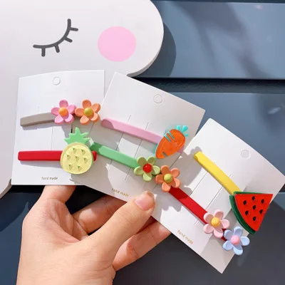 2 шт. модные женские заколки для волос конфетных цветов мини в форме фруктов