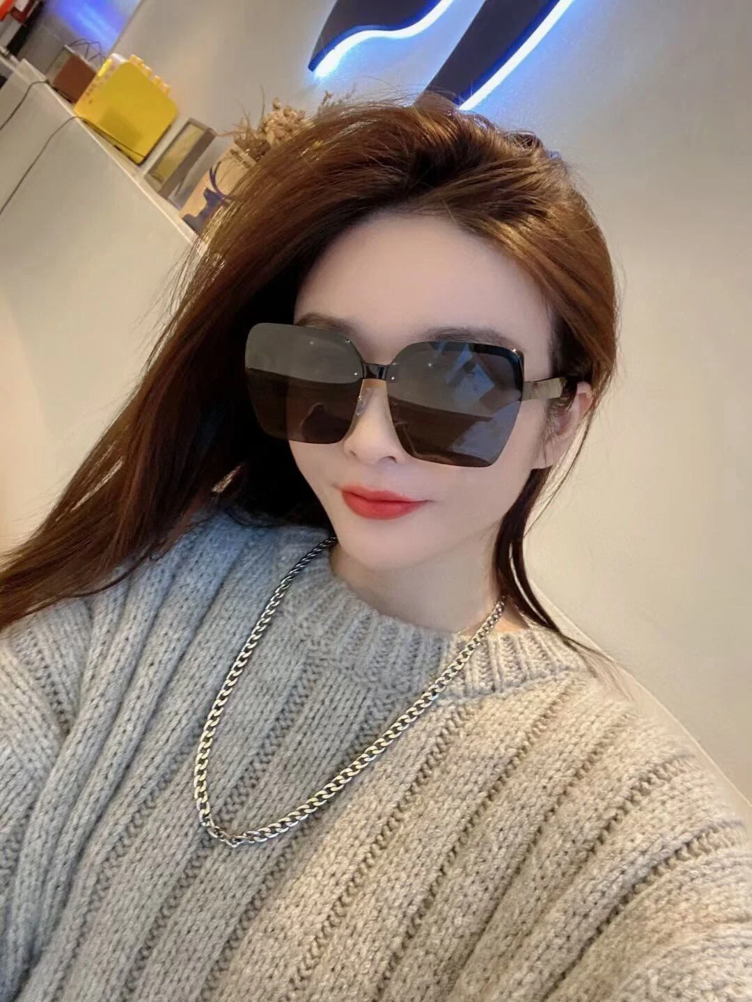 

With Box 2021 Square Fashion Big Box Retro Brand Designer Luxury Sunglasses Vintage Shades Oculos