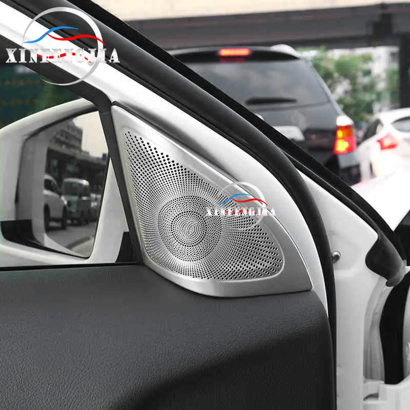 

For Mercedes-Benz GLA Class X156 14-2016 2x Front Door Speaker Panel Cover Trim
