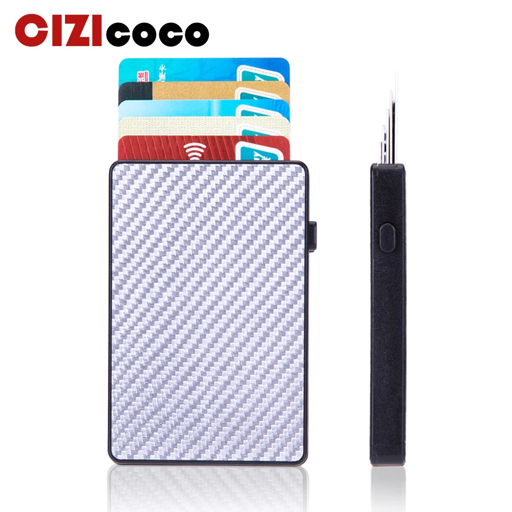 Мужской смарт кошелек из алюминиевого сплава с RFID защитой|Держатели для карт и