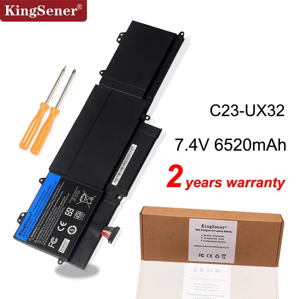 Kingsener-bateria para Laptop Nova para Asus Vivobook U38n Ux32 Ux32v Ux32a Ux32vd 7.4v 6520mah Baterias p/ laptop