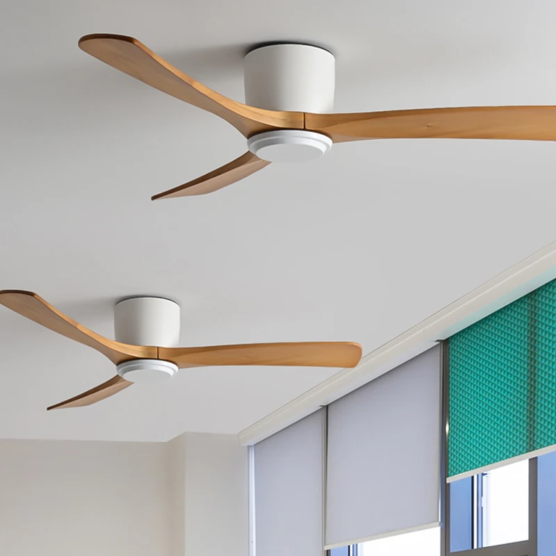 Новинка 2021 скандинавский деревянный потолочный вентилятор для гостиной