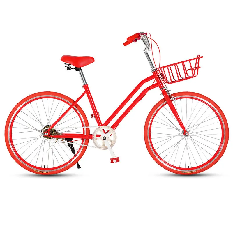 

Дорожный велосипед 24 дюймов дамские городские Commute взрослый студент велосипед для путешествий в стиле ретро светильник студент велосипед Н...