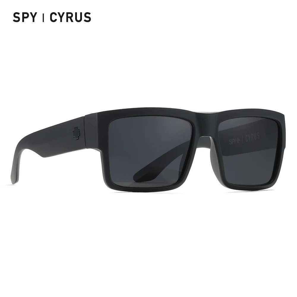 

SPY CYRUS Square Polarized Sunglasses Men Happy 43 Lens Wide Temples Sun Glasses Driving Sunglass Standard Size Category 3