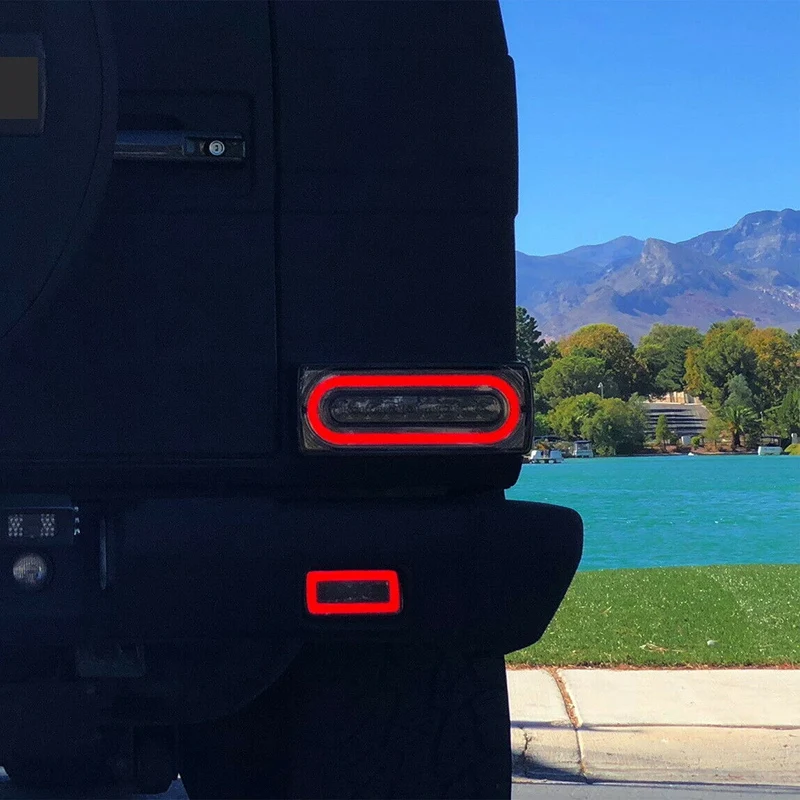 

Novel-Car Smoked Lens LED Rear Fog Light Backup Reverse Lamps for Mercedes Benz W463 G-Class 1986-2018