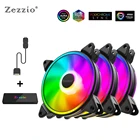 Zezzio ZF-140 140 мм вентилятор радиатора CPU 5 в 3PIN ARGB PWM, бесшумный охлаждающий вентилятор, чехол для компьютера, вентилятор радиатора, комбинация нескольких вариантов