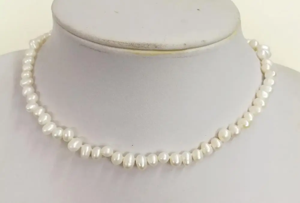 Ожерелье-чокер с белым барочным жемчугом 8 мм ожерелье магнитной застежкой