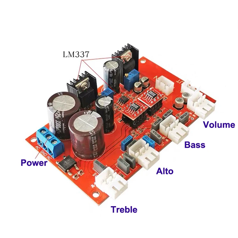 Двойная плата предварительного усилителя OP275 аудио эквалайзер предусилитель