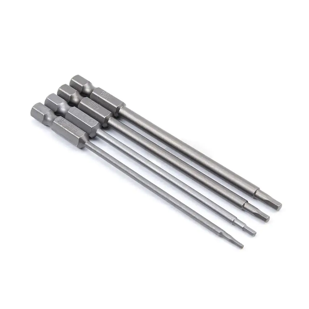 

S2 alloy steel Screwdriver Bits Silver 4pcs Magnetic Head 1.5/2.0/2.5/3.0mm New
