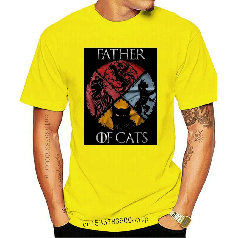 

Father Of Cats Got Cat Father Father'S Day Gift T Shirt Black Cotton Men S-3Xl Unisex Men Women Tee Shirt