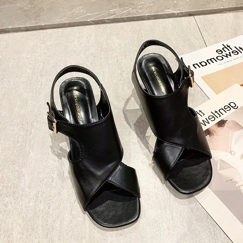 

Female Sandal Block Heels Fashion Womens Shoes 2021 Open Toe Espadrilles Platform Large Size Girls Chunky Luxury Beige Clogs Sum