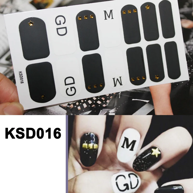 Новинка Лидер продаж 14 шт/лист бронзового цвета блестящие полный наклейки для