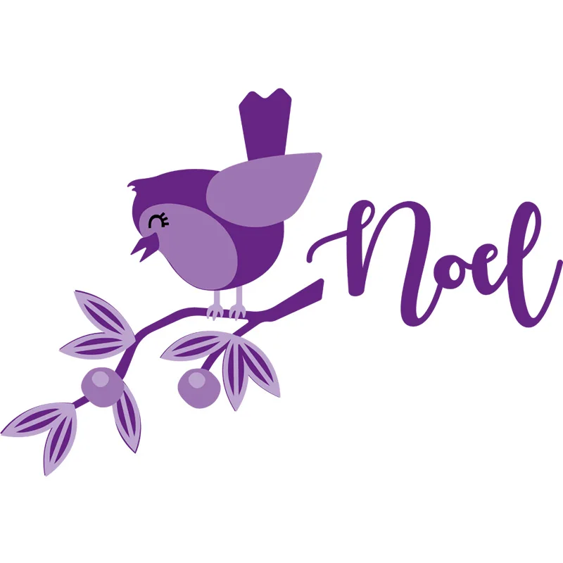 Металлические Вырубные штампы в виде птицы на ветке рождественские вырубки для