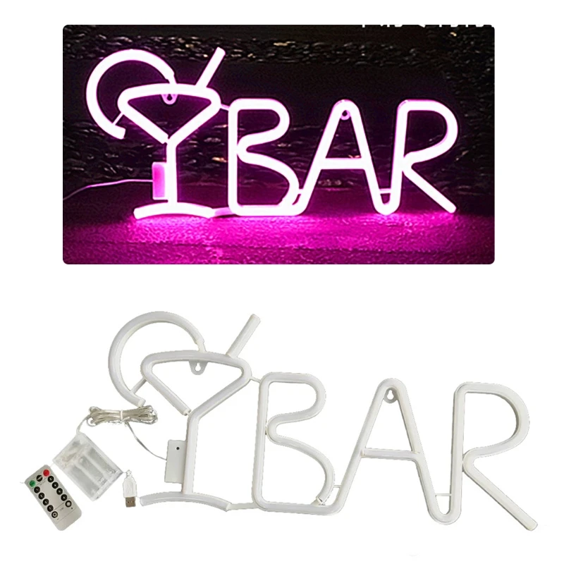 

Juice Letter BAR Neon Lamp Creative LED Night Light for Bar KTV Snack Shop Christmas Home Decor Wall Hanging Ornaments