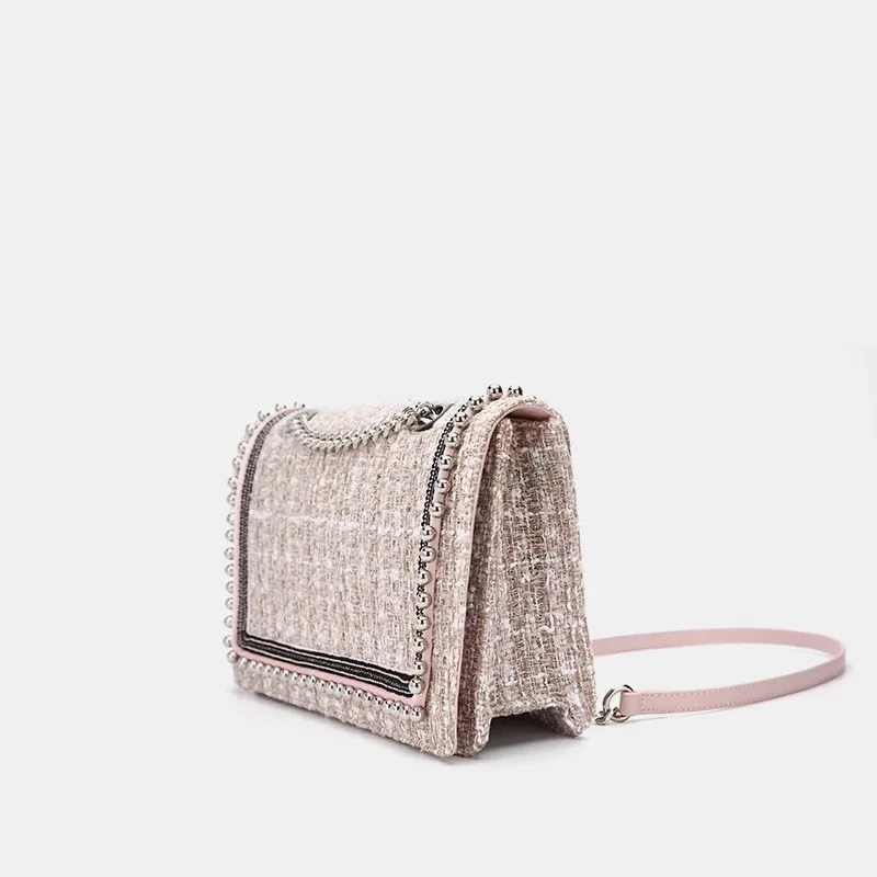 moda de invierno nuevo bolso mano cuadrado mujer calidad perla diseñador para Cadena hombro bando | Багаж и сумки