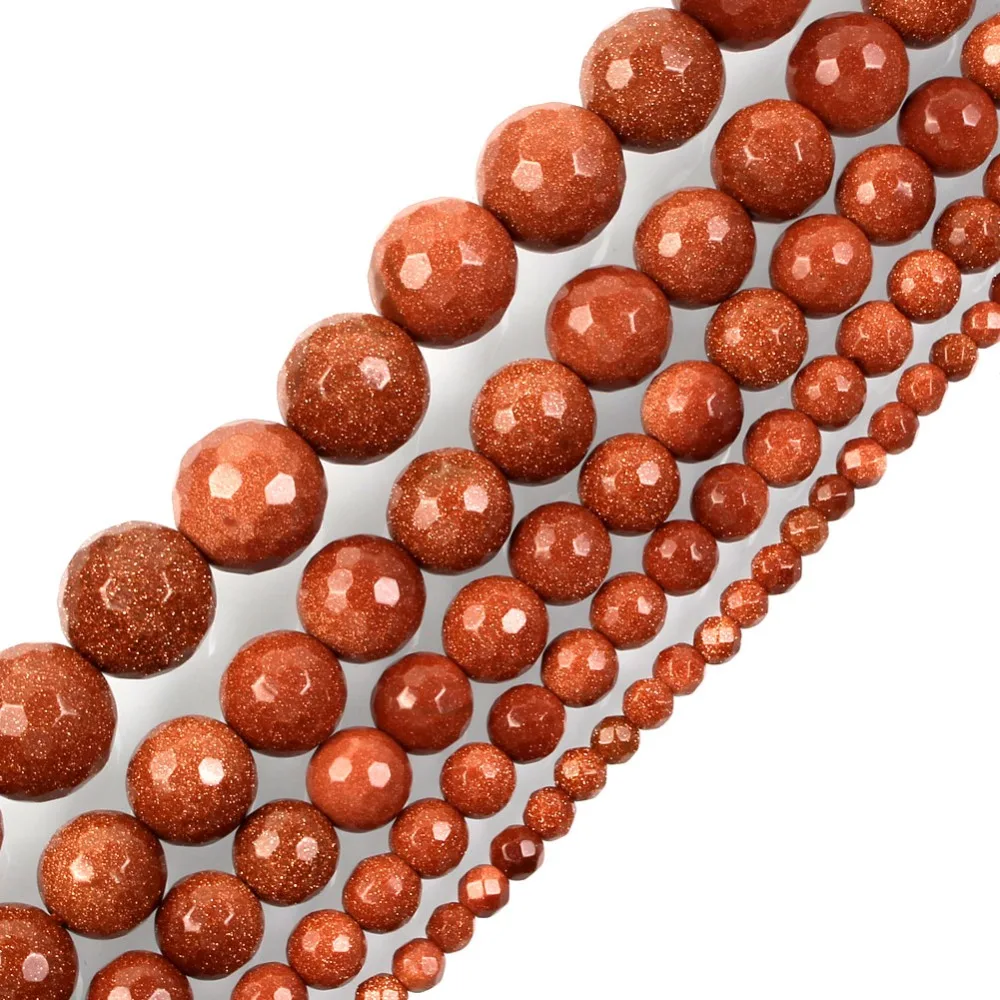 Бусины из натурального камня ограненные круглые бусины 16 дюймов песчаника для