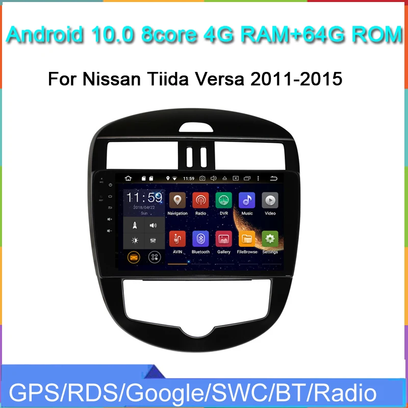 10 1 дюймов android 0 Автомобильный dvd плеер для Tiida Versa 2011 2015 автомобильный аудио gps