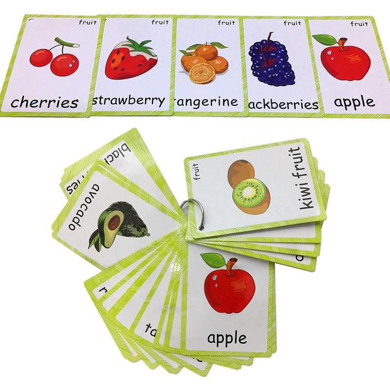 Набор фруктовых и овощных флэш-карт для детей ясельного возраста английское