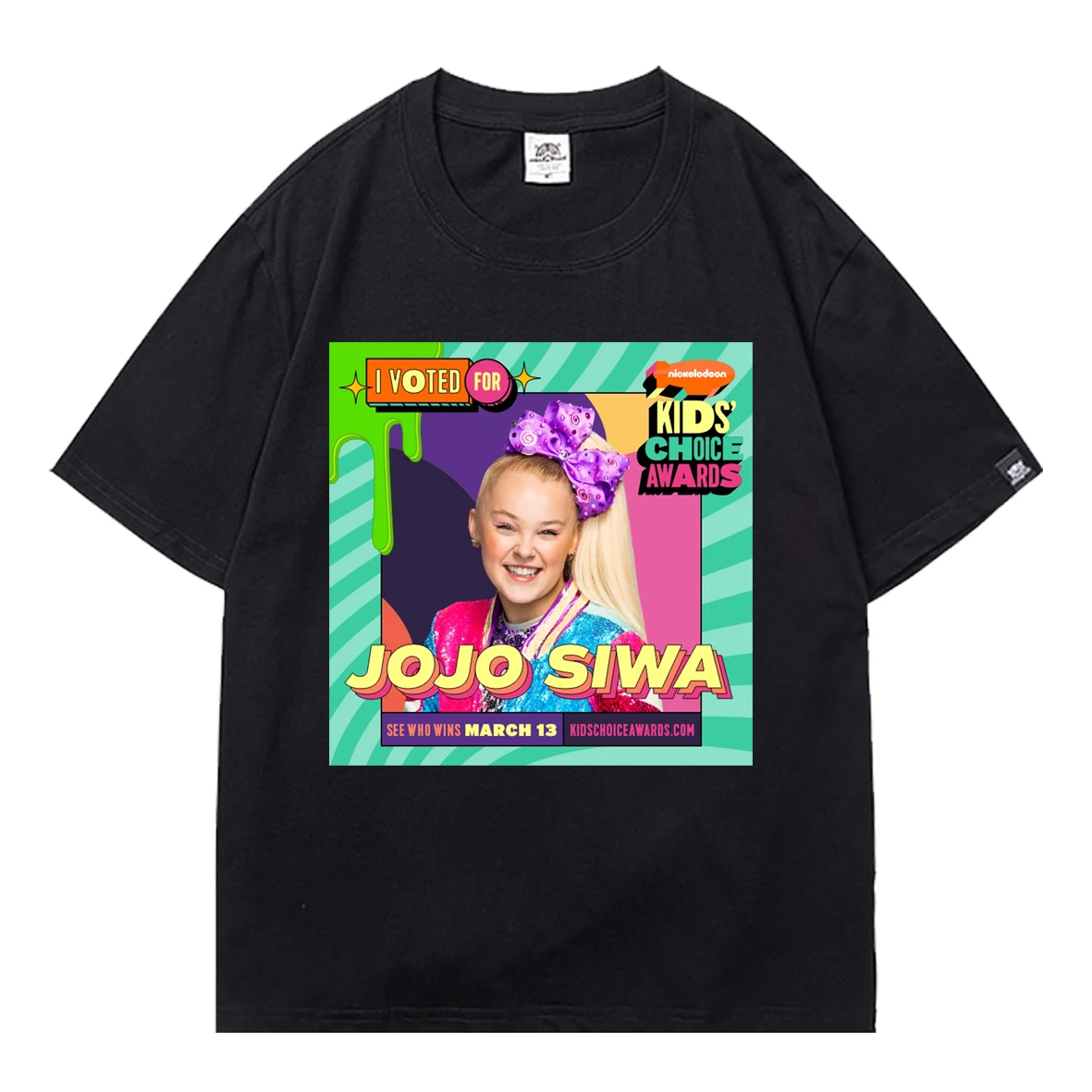 

Cute Graphic JoJo Siwa T Shirt for Men Oversized T-shirt Short Sleeves Neck T-shirt Summer Daily Casual T-shirts Loose Male Tees