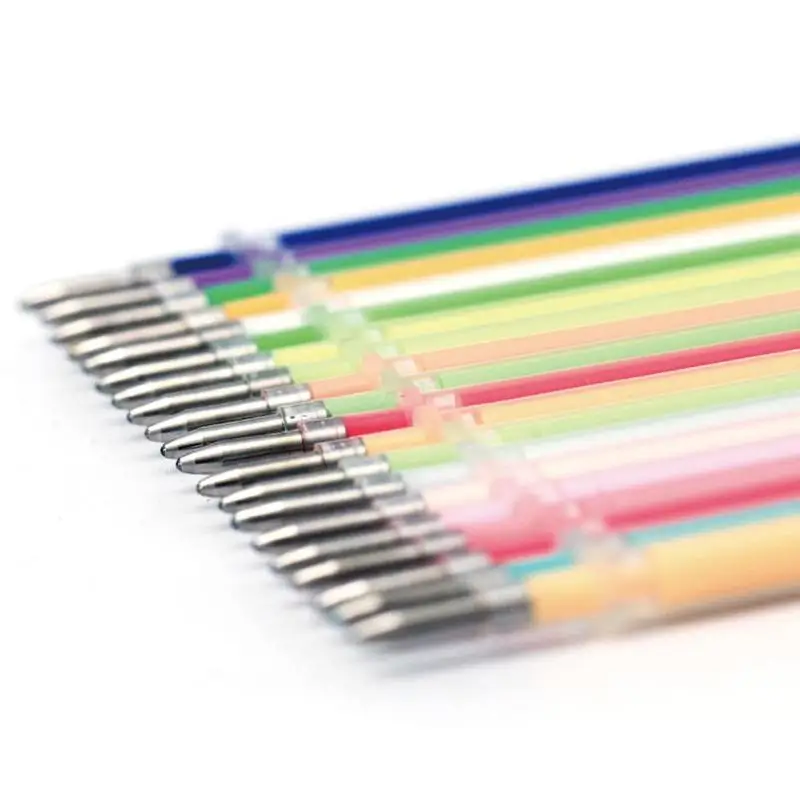 

100/120 Colors Colored Gel Pen Refill Multi-color Mixed Core Bag High Quality School Office Neutral Pen Core Stationery Supplies