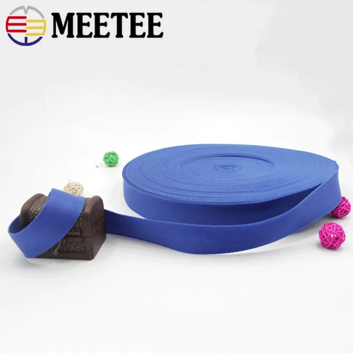 

Meetee 1roll=45M 10mm Polypropylene PP Webbing Ribbon Belt Bag Strapping Band for Garment Sewing Weave Lace Tape Accessories