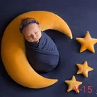 Детская шапка с изображением позирующих бобов Луны подушки звезды набор реквизит для фотосъемки новорожденных аксессуары для фотосъемки