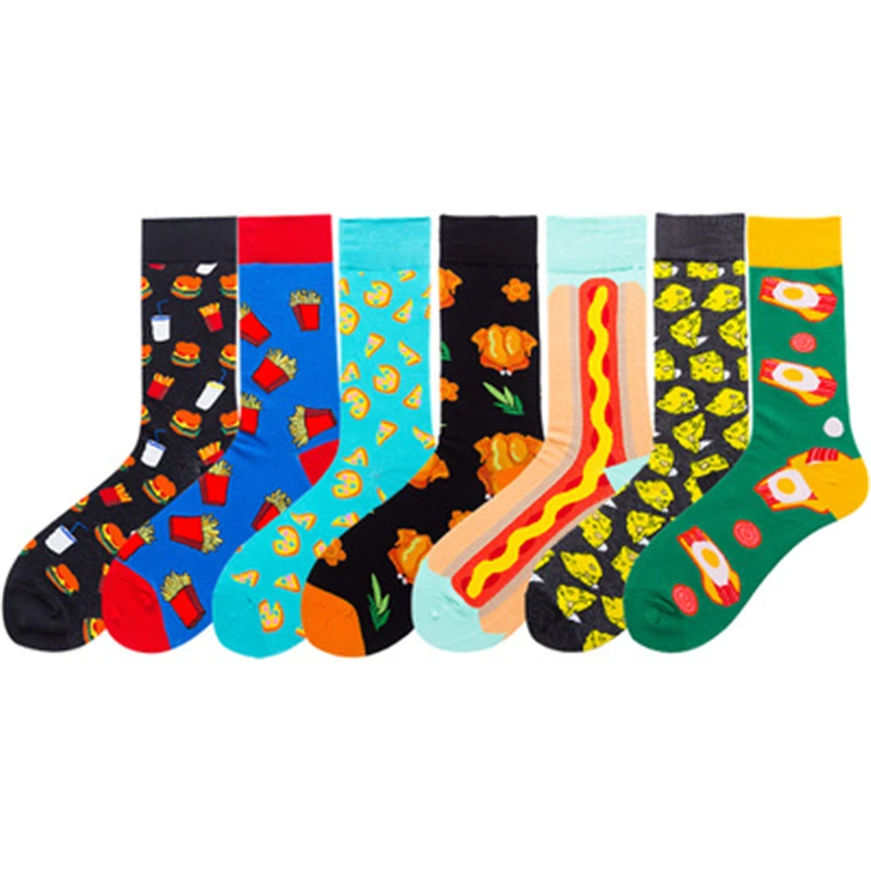 Носки из хлопка ZQ014 для бургеров картошки фри пиццы индейки хот-догов сыра яиц