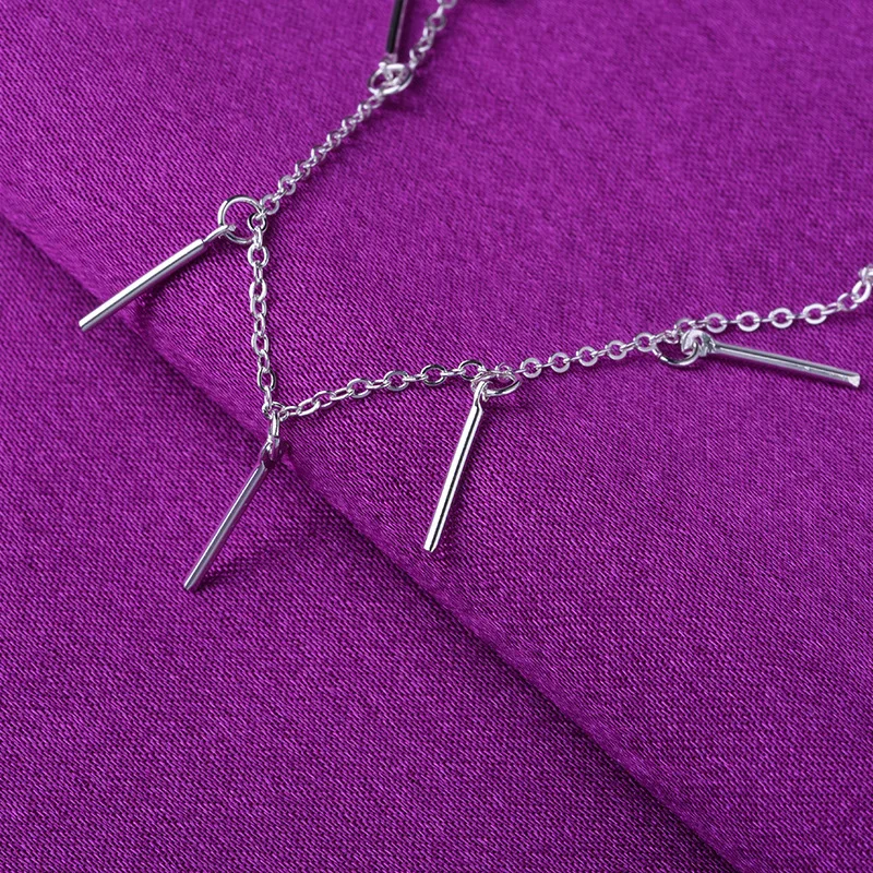 Silver plated jewelry female student bracelet O-chain seven small tube anklet factory wholesale | Украшения и аксессуары