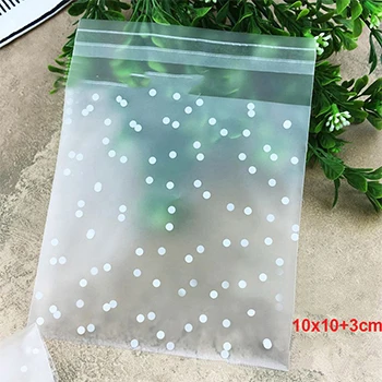 10x10cm 50/100 шт./партия спасибо прозрачный Пластик выпечки конфеты Подарочный мешок для печенья самоклеющаяся бумага для Одежда для свадьбы, дня рождения упаковывая мешок - Цвет: 10x10cm