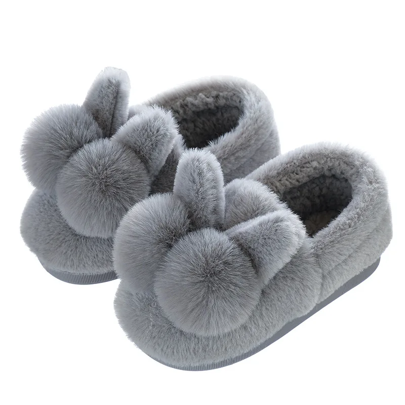 

2021 Ins New Children Home Slippers Cute Cartoon Shoes Kids Indoor Slippers Baby Warm Faux Fur Slippers Child House Shoes