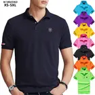 Мужские футболки-поло с коротким рукавом, из 100% хлопка, повседневная спортивная одежда, летние футболки-поло, модная одежда, топы с отворотами, XS-5XL