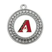 new baseball arizona diamondbacks team charm antique silver plated crystal jewelry