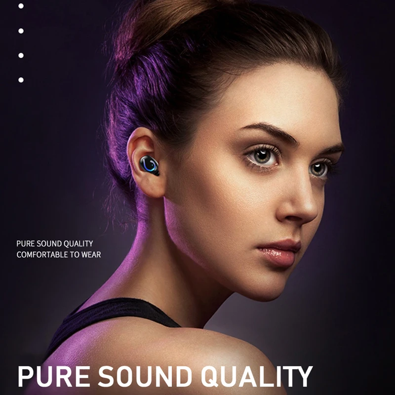 YUNAO Q67 TWS беспроводные наушники Bluetooth 5 0 с двойным микрофоном зарядная коробка для