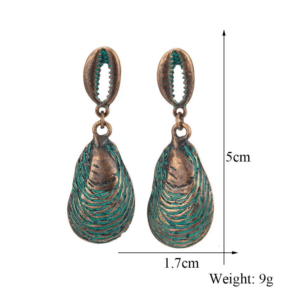 Conjunto de brinco de folha de flor grande do vintage Declaração de jóias feminino Bohemia étnica entrega de bronze longa brincos pendurados para mulheres