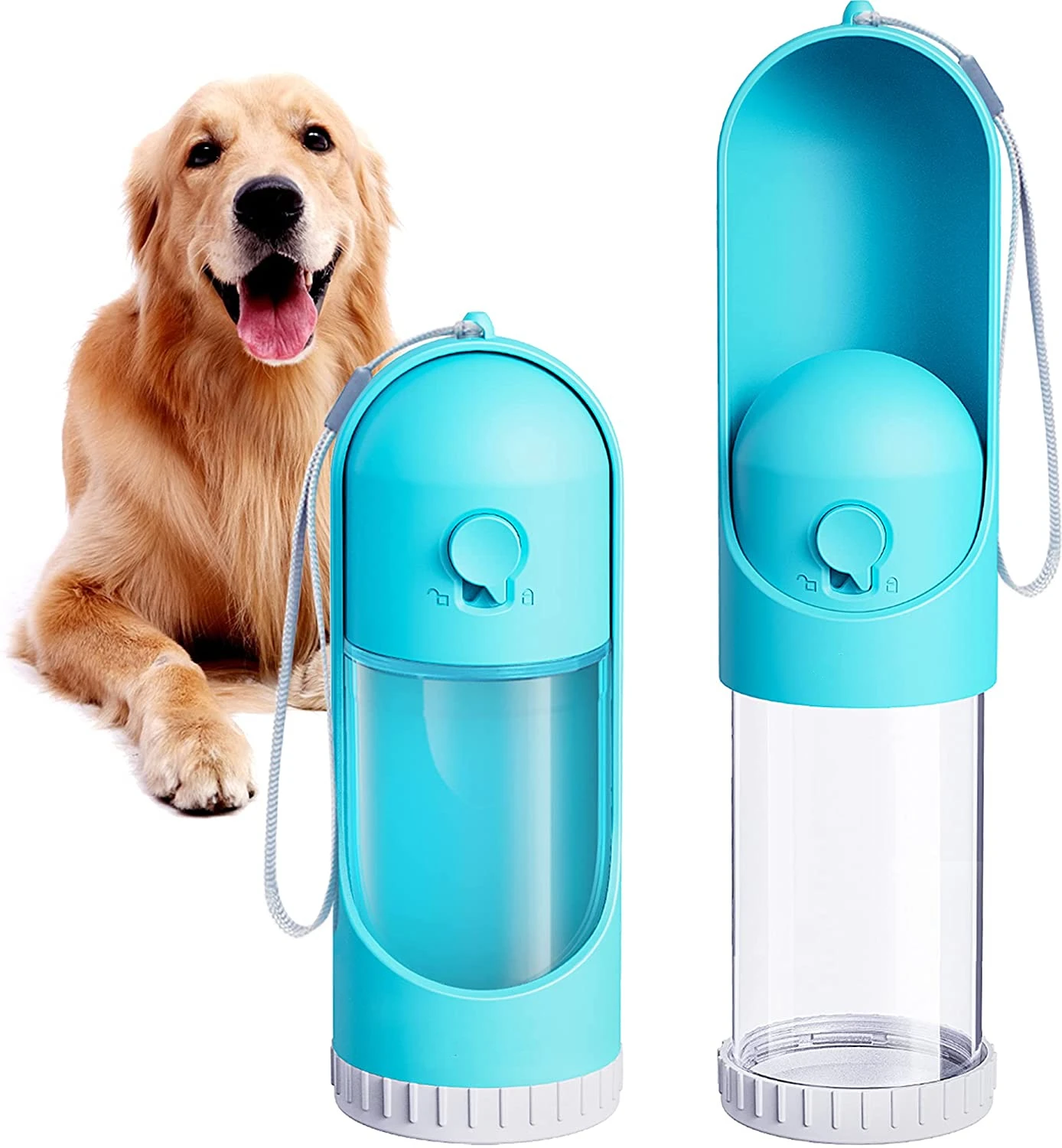 

Portable Water Bottle for Dogs - Leakproof Retractable Lightweight Puppy Water Dispenser, Bowl for Outdoor Walking, Travel