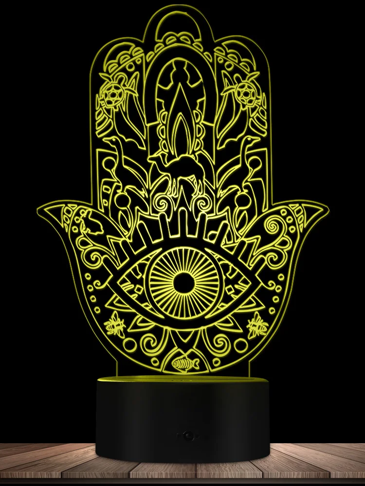 Hamsa с узором в стиле бохо новинка светильник Buddhas ручная мандала искусственная