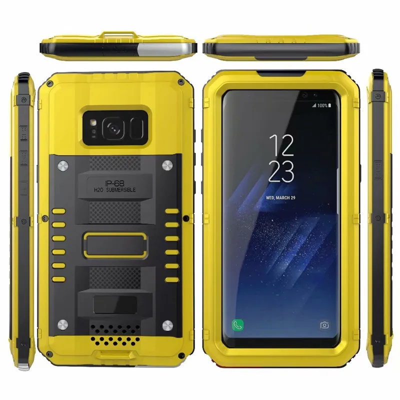 Водонепроницаемый металлический чехол для Samsung S8 Plus сверхпрочный гибридный