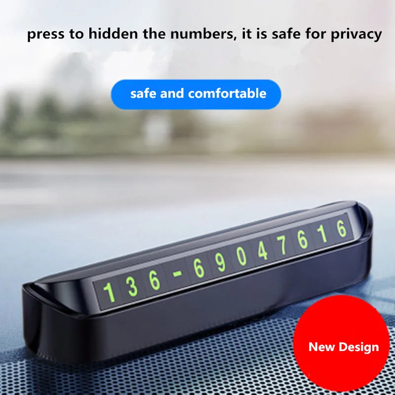 Светящаяся Автомобильная Временная парковочная карта 8 групп цифровая табличка