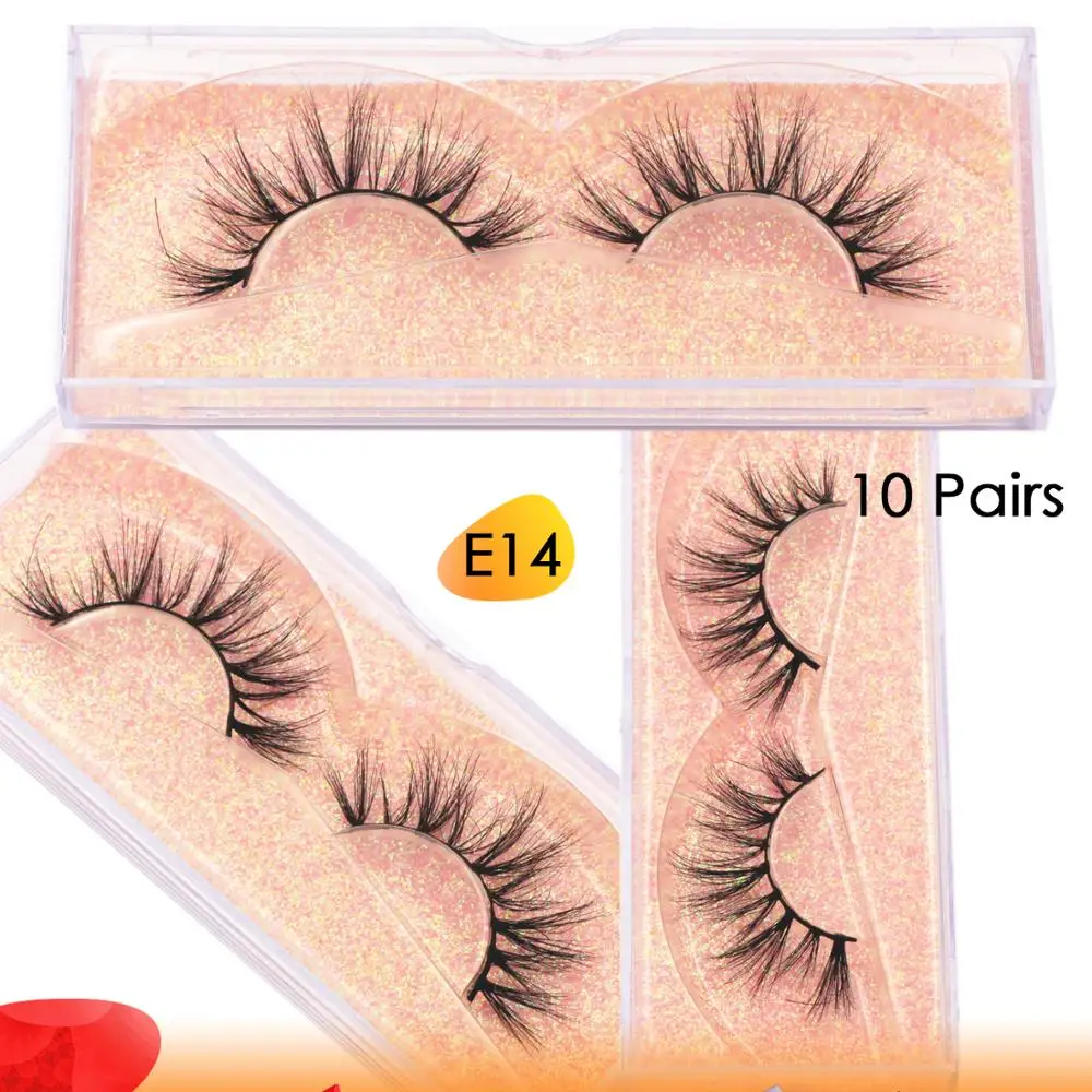 10 pairs Lashes Natural Long Mink Eyelashes Cruelty free Full Strip Lashes Wholesale False Lashes Makeup Mink Lashes faux cils