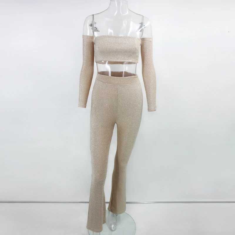 Fuedage сексуальный летний женский комплект из двух предметов Блестящий короткий