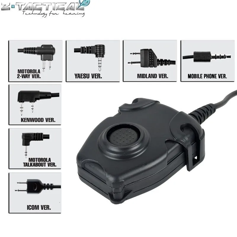 Z-tactical Tactical Z112 военный Peltor адаптер PTT для Motolora Talkabout/2-way/Kenwood/ICOM/Yaesu/Midland страйкбол пейнтбол