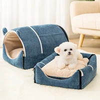 dog house winter warm pet puppy bed enclosed room kennel for dog portable folding pet tent camas para perro