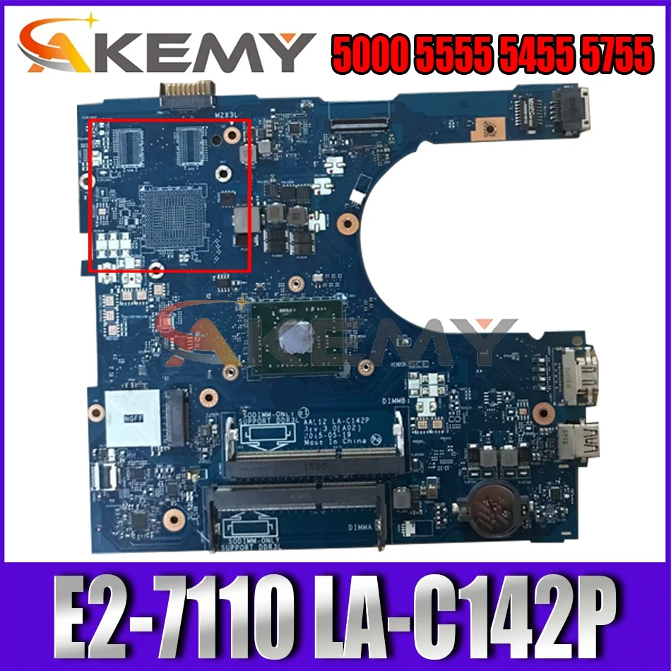 

BRAND NEW FOR DELL INSPIRON 15 5000 5555 5455 5755 Laptop Motherboard E2-7110 LA-C142P CN-0Y7P00 Y7P00 Mainboard 100% tested