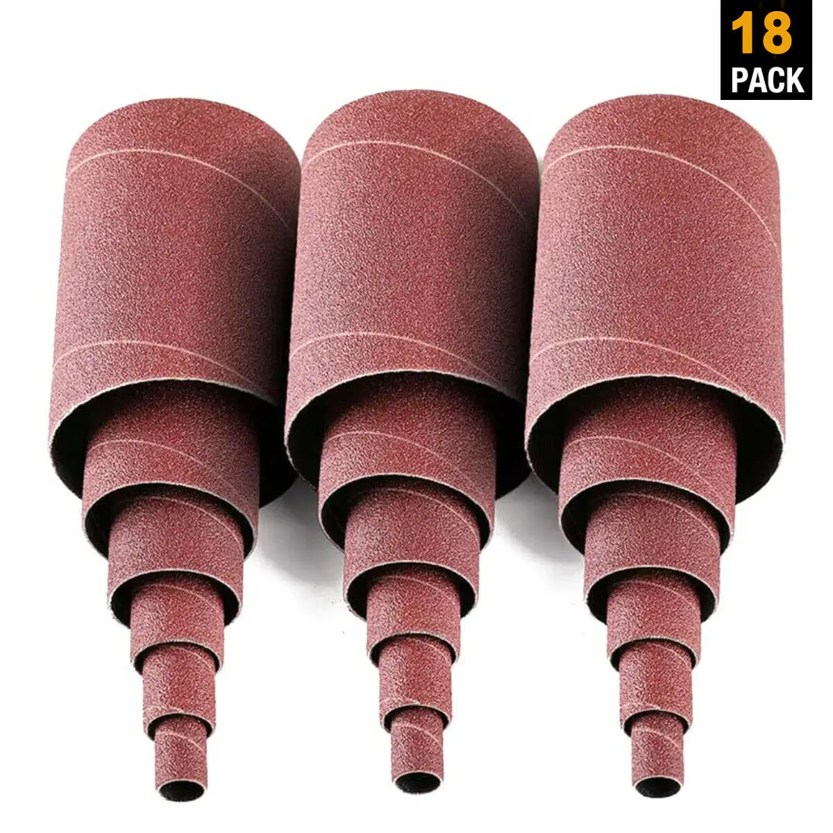 

18 Pack Oscillating Spindle Sanding Sleeves 4.5in Length 80 120 240Assorted Grit