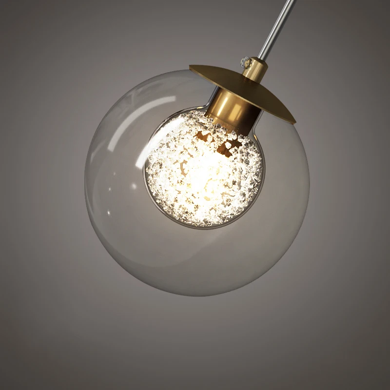 Nordic личность Медь с украшением в виде кристаллов Настенные светильники золото