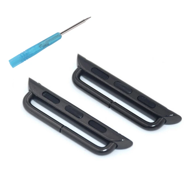 Black with tool Для Apple Watch Series 4 3 2 1 адаптер 38 мм 42 мм iwatch band 44 мм 40 мм адаптер Аксессуары бесплатный инструмент - Цвет ремешка: Black with tool