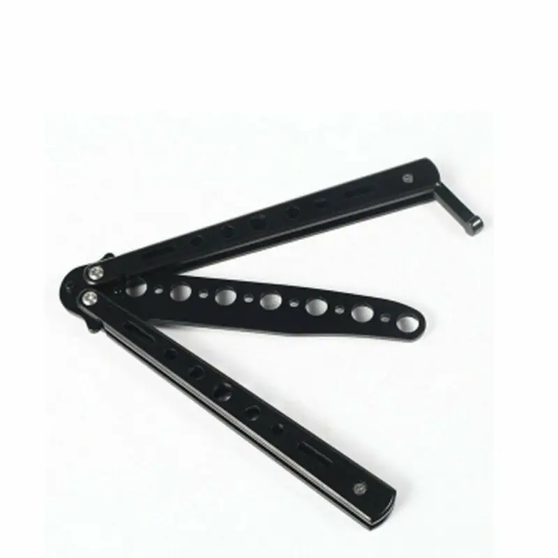 Новинка 2020 черный металлический тренировочный балисонг Клинок для тренировок