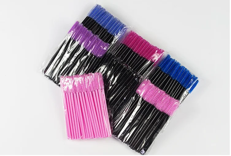 50 шт./пакет Красота наращивание ресниц макияж кисти синтетическое волокно