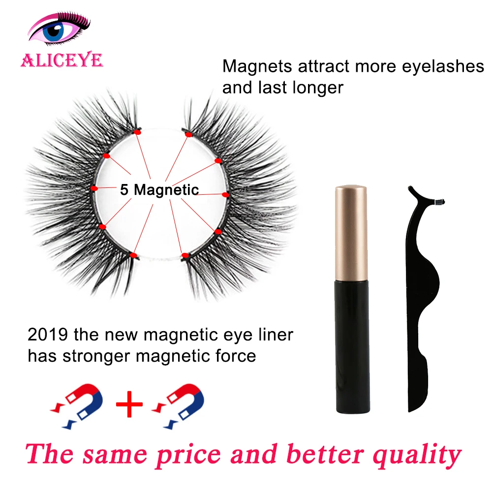 3d 25mm Long Mink Eye Lashes Magnetic False Eyelashes And Eyeliner Set Natural Fake Eyelash Extention Supplies Wispy Kit | Красота и